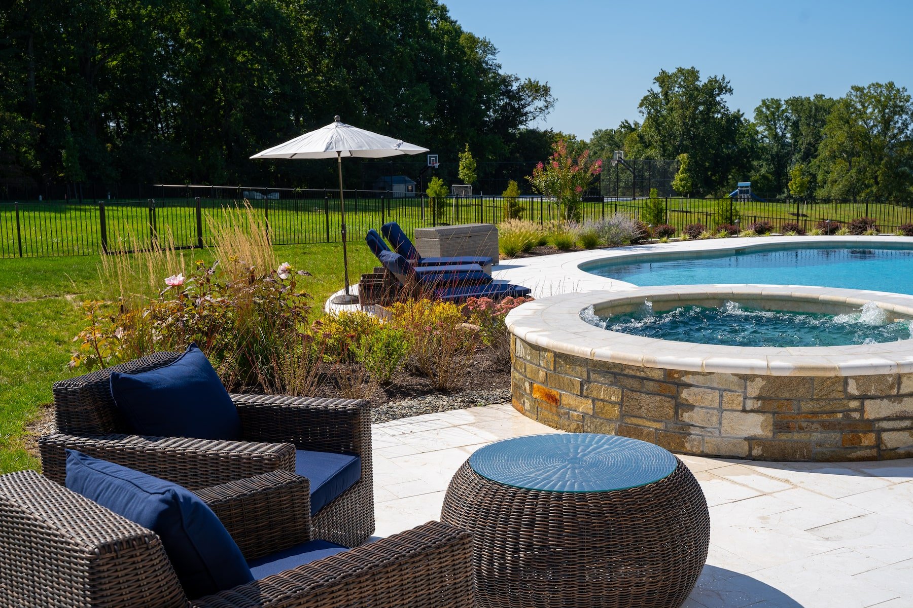 patio furniture custom spa pool outdoor living landscaping patio clarksville md
