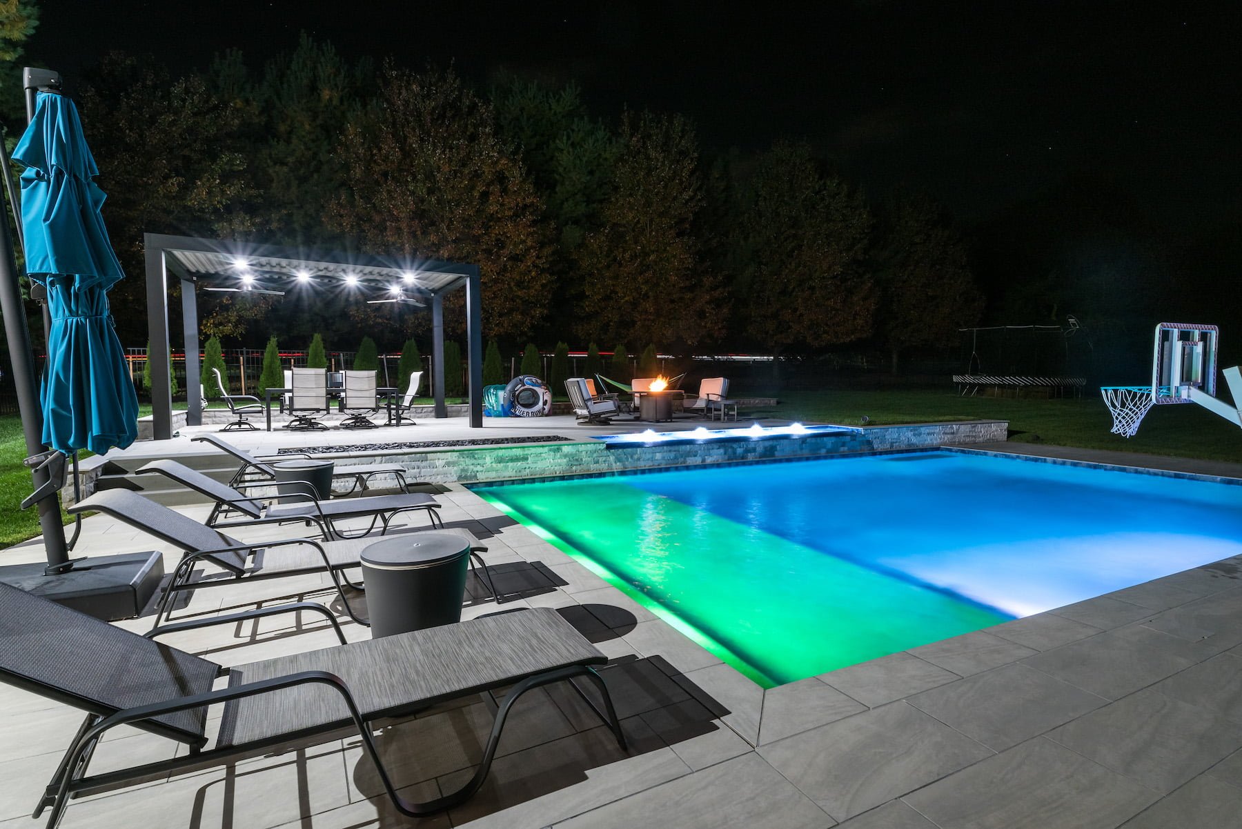 Custom In-Ground Pool With Ledge Lighting Clarksville MD